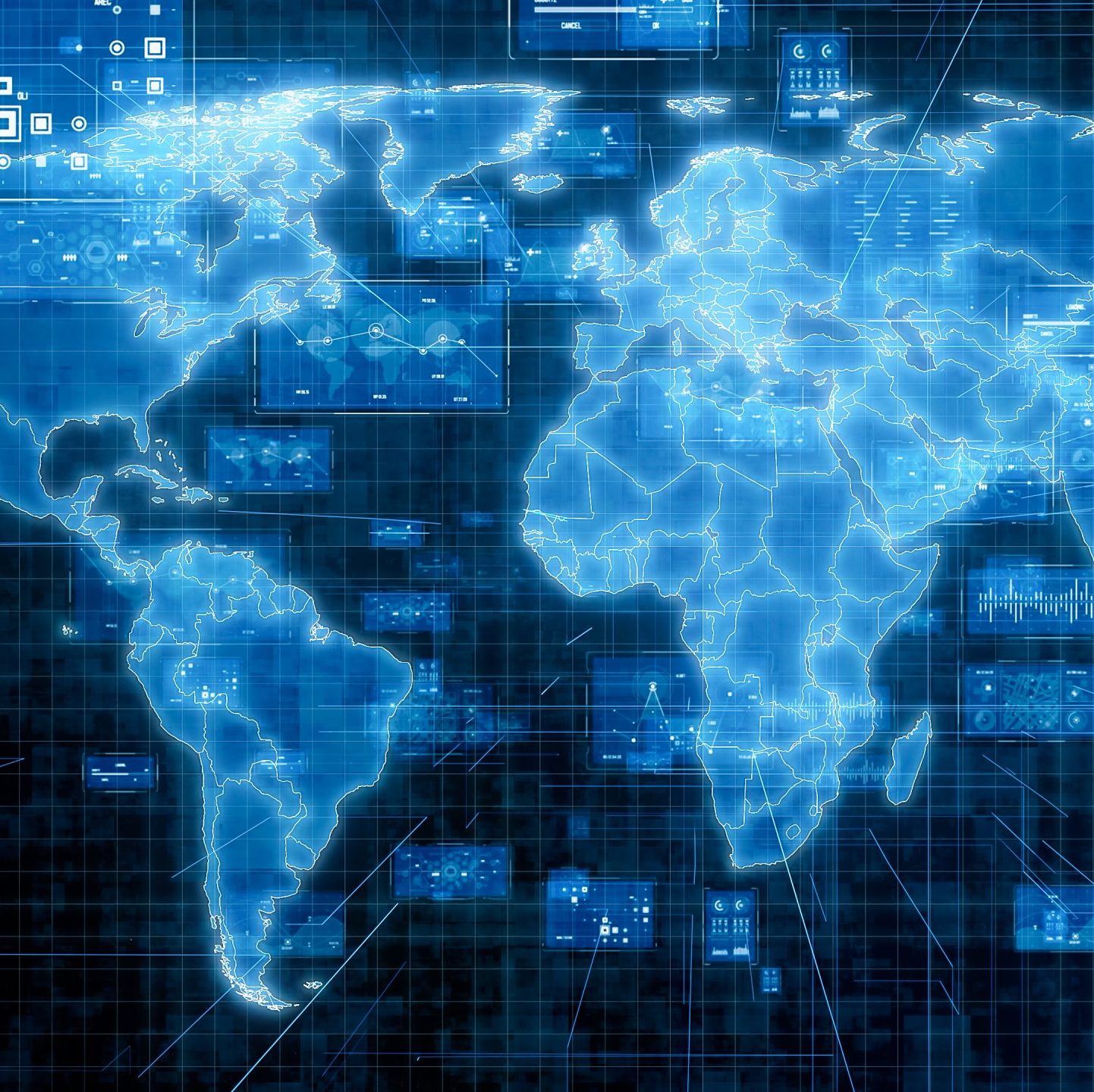 Global,Network,Concept.,World,Map.,Business,Strategy.,Gui,(graphical,User